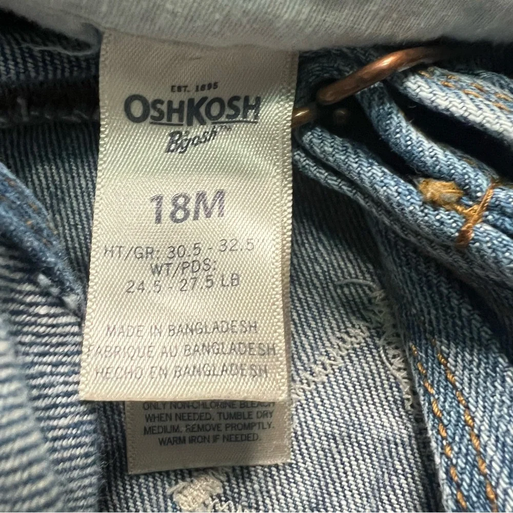 Osh Kosh Bgosh Denim Overalls Shorts Shortalls‎ 18 Months